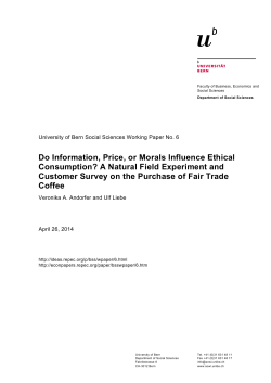 Do Information, Price, or Morals Influence Ethical Consumption? A