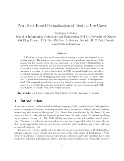Petri Nets Based Formalization of Textual Use Cases