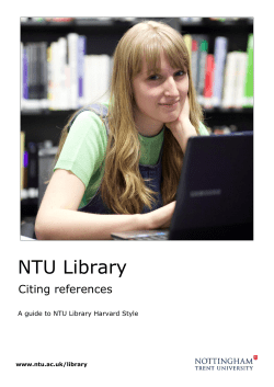 NTU Library - NTU NOW - Nottingham Trent University