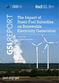 The Impact of Fossil-Fuel Subsidies on Renewable Electricity