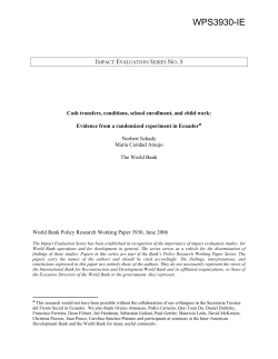 Cash transfers, conditions, school enrollment, and child work