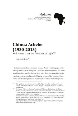 Chinua Achebe (1930-2013)