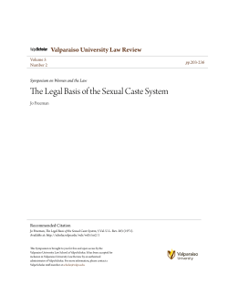 The Legal Basis of the Sexual Caste System