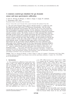 A cometary neutral gas simulator for gas dynamic sensor and mass