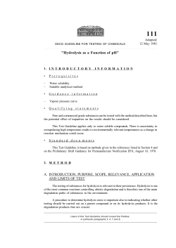 Hydrolysis as a Function of pH
