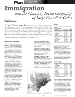 Immigration and the Changing Social Geography of Large Canadian