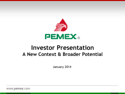 Presentación a Inversionistas Enero 2013