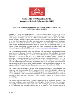 January 14, 2014 - Cavan Ventures Inc.