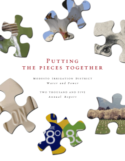 Putting The Pieces Together - Modesto Irrigation District