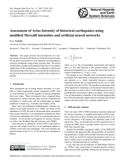 Assessment of Arias Intensity of historical earthquakes
