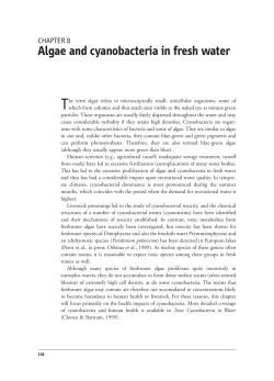CHAPTER 8 Algae And Cyanobacteria In Fresh Water