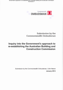 Inquiry into the Government`s approach to re