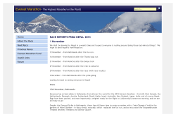 Everest Marathon - Race reports from Nepal 2013