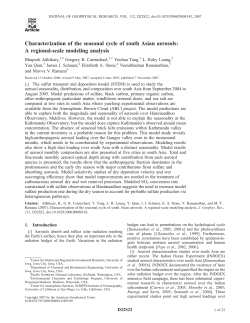 Characterization of the seasonal cycle of south Asian aerosols: A