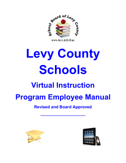 Levy Virtual Instruction Program (VIP) Employee Manual