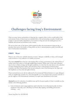 Challenges facing Iraq`s Environment