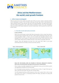 Africa and the Mediterranean: the world`s next