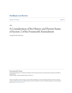 A Consideration of the History and Present Status of Section 2 of the