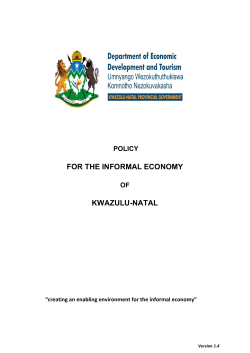 Policy for Informal Economy
