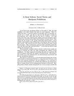 A Great Schism: Social Norms and Marijuana Prohibition
