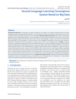 Second Language Learning Convergence System Based on Big Data