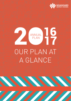 2016-2017 Annual Plan - Our plan at a glance