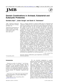 Domain Combinations in Archaeal, Eubacterial and Eukaryotic