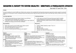 SESSION 5: RIGHT TO GOOD HEALTH