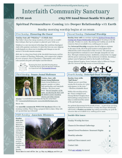 JUNE 2016 - Interfaith Community Sanctuary