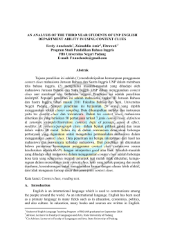 AN ANALYSIS OF THE THIRD YEAR STUDENTS - e