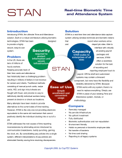 STAN Product Brochure - CrypTEC Systems, Inc.