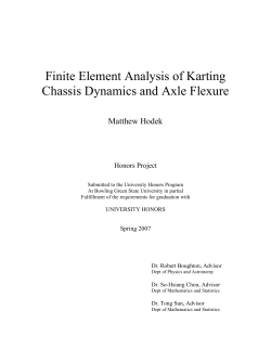 Finite Element Analysis of Karting Chassis Dynamics and Axel Flexure