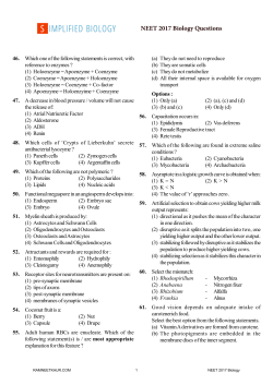 NEET 2017 (Code-X)