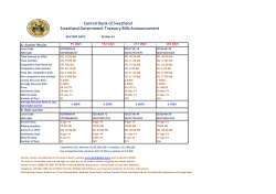 Central Bank of Swaziland Swaziland Government Treasury Bills