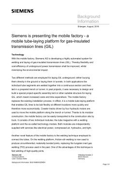 Background Information: Siemens is presenting the mobile factory