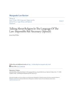 Impossible But Necessary (Speech)