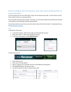 How to Configure the Citrix Receiver with Two-Factor