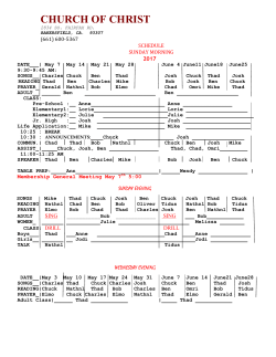 S.Fairfax Bimonthly Schedule