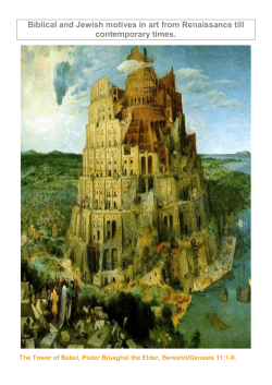Biblical and Jewish motives in art from Renaissance till