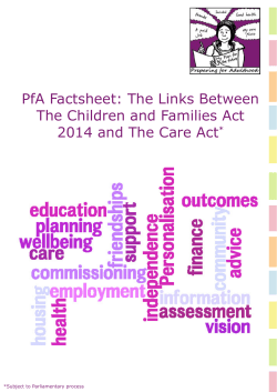 The Links Between The Children and Families Act 2014 and The