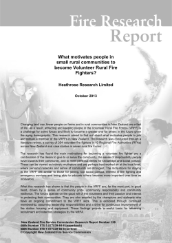 PDF: What motivates people in small rural communities to