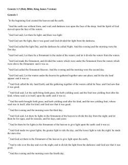 Genesis 1-3 (Holy Bible, King James Version)