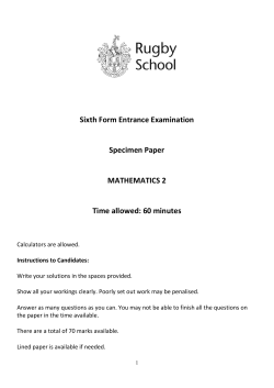 16 Plus Maths 2 Specimen Paper 2 PDF