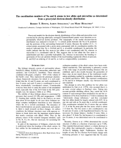 The coordination numbers of Na and K atoms in low albite and
