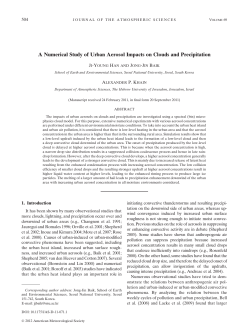 A Numerical Study of Urban Aerosol Impacts on Clouds and