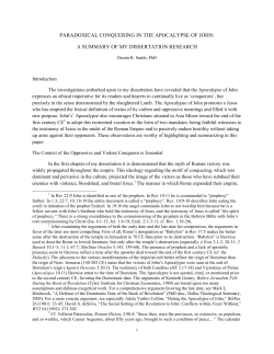 PARADOXICAL CONQUERING IN THE APOCALYPSE OF JOHN: A
