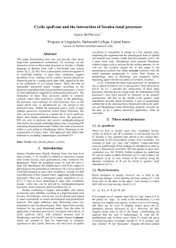 Cyclic spell-out and the interaction of Seenku tonal processes