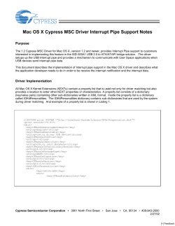 Mac OS X Cypress MSC Driver Interrupt Pipe Support Notes