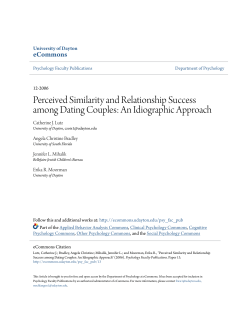 Perceived Similarity and Relationship Success among