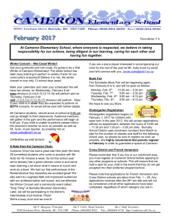 February 2017 - Cameron Elementary